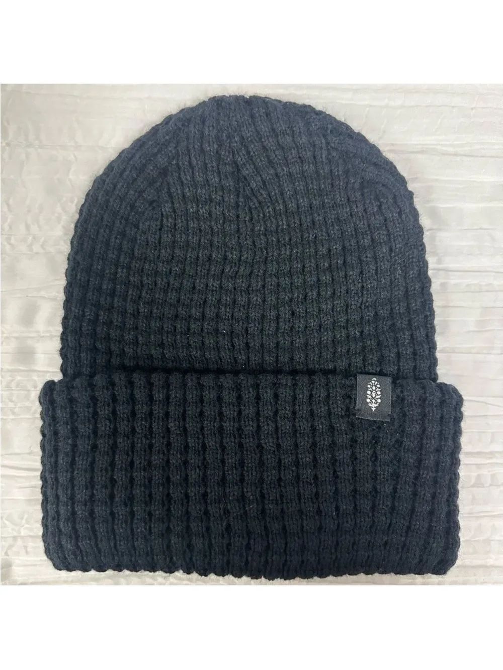 fp movement Black Super Soft Chunky Knit Beanie Hat